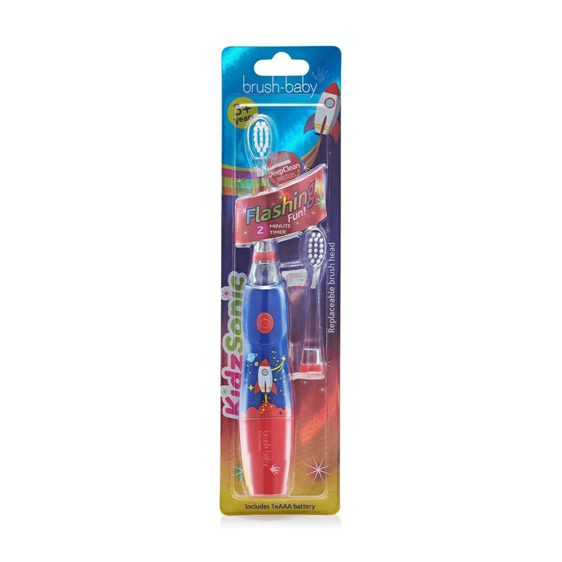 Дитяча електрична зубна щітка Brush-Baby KidzSonic Rocket від 3 років, 1 шт